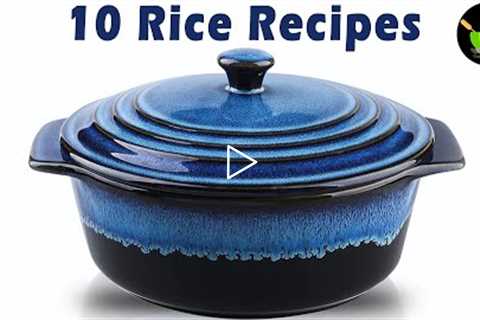 10 Rice Recipes | Indian Rice Recipes | Quick & Easy Rice Recipes | Lunch Recipe | Lunch Box..