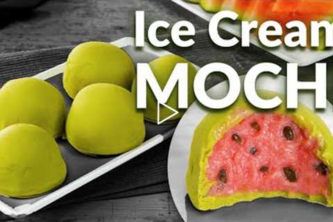 Watermelon Mochi Ice Cream Recipe | How To Make Mochi Ice Cream
