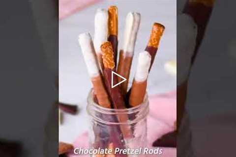 Chocolate dipped pretzel rods #shorts