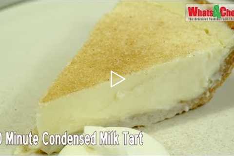10 Minute Condensed Milk Tart - No Bake Condensed Milk Tart - Easy No Bake Tart @Whats4Chow