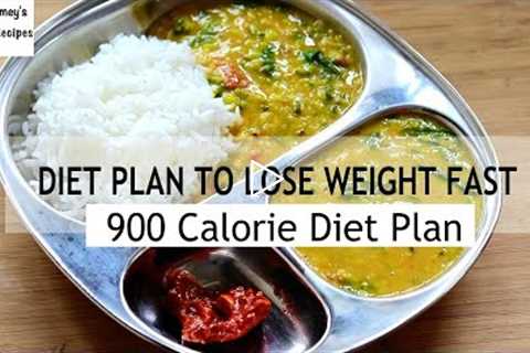 Diet Plan To Lose Weight Fast - 900 Calories - Full Day Meal Plan For Weight Loss | Skinny Recipes