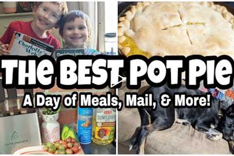 FULL DAY OF MEALS | Easy Cheesy Chicken Pot Pie | BUDGET FRIENDLY RECIPES | BFONDER Kitchen Knives!