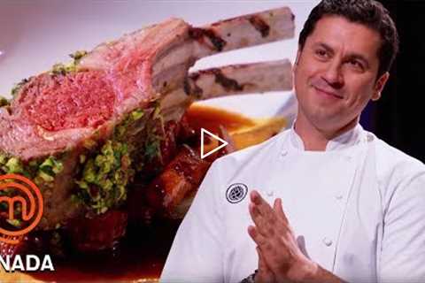 Claudio Aprile Cooks A Lamb Dish Alongside The Chefs | MasterChef Canada | MasterChef World