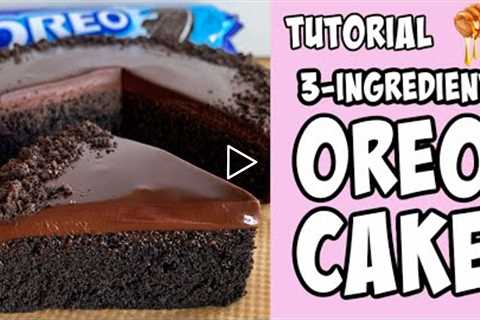 3-Ingredient Oreo Cake! tutorial #Shorts