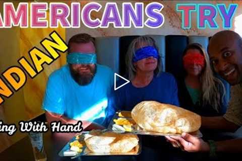 AMERICANS TRY INDIAN FOOD | FOREIGNERS EATING CHOLE BHATURE | FOREIGNERS REACT TO INDIAN FOOD