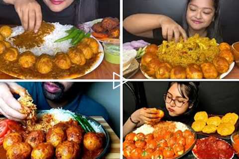 ASMR EATING EGG CURRY WITH RICE | INDIAN FOOD MUKBANG