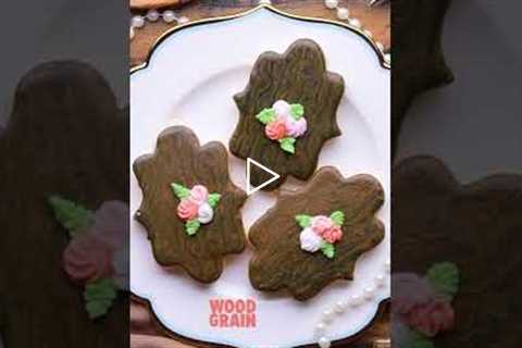 Wood Grain Cookie Decorating Tutorial #shorts