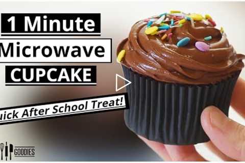 1 Minute Microwave CUPCAKE ! The EASIEST Chocolate Cupcake Recipe