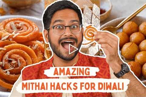 TESTING CRAZY DESI MITHAI HACKS...Do They Work?? 🤯 | Making Jalebi, Gulab Jamun & Kaju Roll at ..