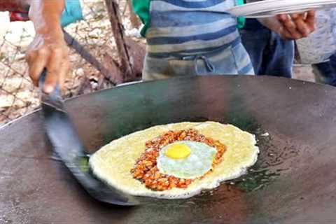 Road Side Randomly Prepared 4 Layer Omelette Dish | Egg Street Food | Indian Street Food