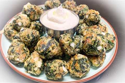 SPINACH STUFFING BALLS Appetizer great for Holiday or Game Day