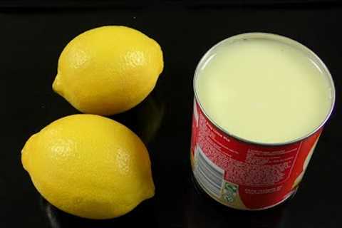 Mix condensed milk with lemon. Quick lemon dessert cream recipe [ Lemon sorbet ]