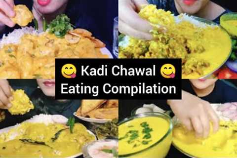 Eating Kadi Chawal😋 Pakoda |Eating Indian Food | ASMR Compilation | @CrazyASMR25