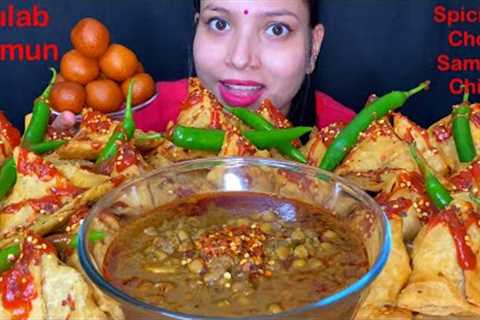 Eating Spiciest 🔥 Chole Paneer 🔥Samosa Chilli, Gulab Jamun| Huge Indian Street Food Challenge |..