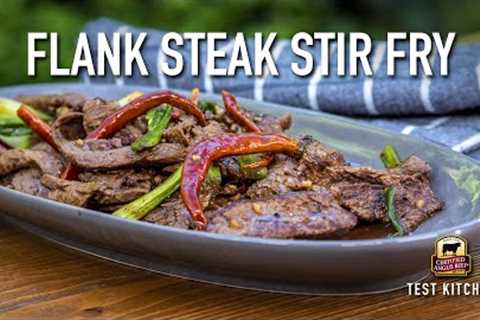 Flank Steak Stir-Fry on the Big Green Egg