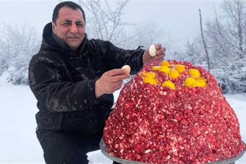 Huge Turkish Pizza with Meat! I Want To Eat Right From The Oven