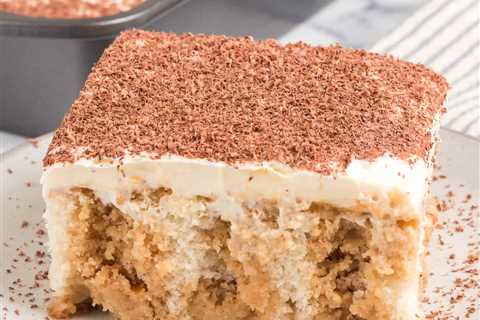 Easy Tiramisu Poke Cake