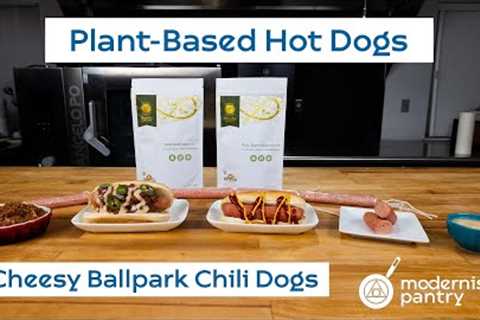 Plant-Based Hot Dogs: Cheesy Ballpark Chili Dogs