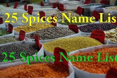 25 Spices Name List