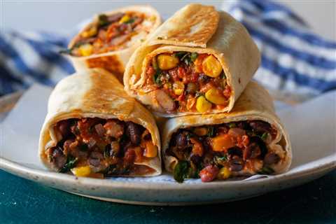 bean and vegetable burritos