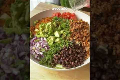 Vegan Burrito Bowl 🌱 #recipe #cooking #cookingchannel #vegan #healthyrecipe