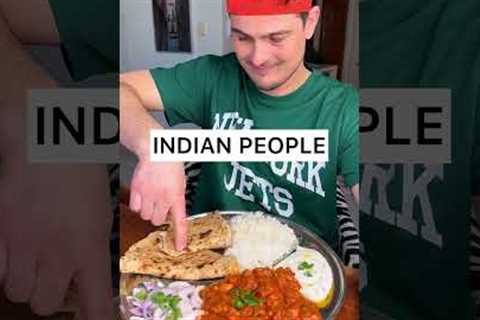 The best way to eat INDIAN food is definitely with HANDS🖐️😎♥️🥘| Normal vs Indian | CHEFKOUDY