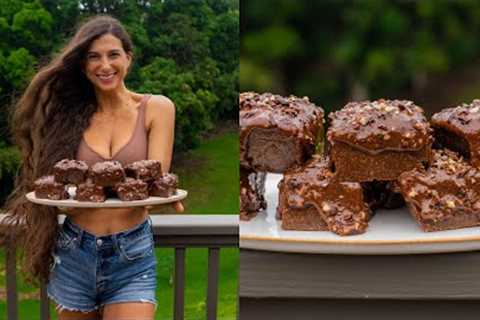 BEST RAW VEGAN FUDGE BROWNIE RECIPE 🍫 Easy No-Bake, Healthy, Dairy-free, Sweet Chocolate Dessert ✨