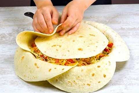 Arrange 7 Tortillas In The Pan Like THIS & Wait 40 Minutes – WOW!