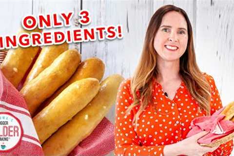 3-Ingredient Soft Breadsticks Recipe (No Yeast)