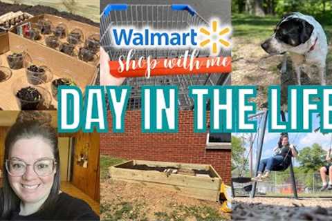 $106 Walmart Haul || DAY IN THE LIFE || Garden Bed Is Ready 👩‍🌾