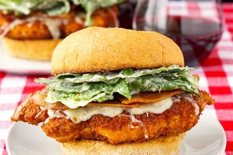 Panko Chicken Caesar Burgers