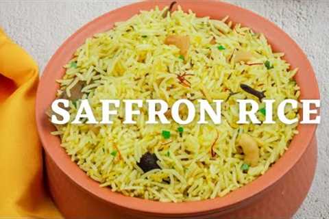 Easy Saffron Rice Recipe | Quick and Easy Vegetarian Rice Recipe