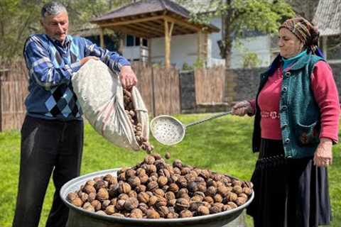 Cooking Oriental Pastries from Walnuts! Sweet Life in the Village