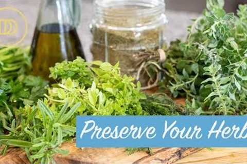 Preserve Your Herbs! 3 Easy Ways