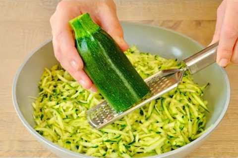 Better than pizza! Just grate 1 zucchini! Delicious and easy zucchini recipe! [Vegan] ASMR cooking