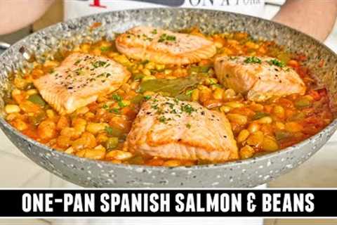 ONE-PAN Spanish Salmon & Beans | Heart-Healthy 30 Minute Recipe