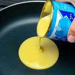 Condensed milk and a pan is all you need for this dessert ready in 15 minutes. Delicious!