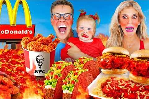 Eating the SPICIEST FOOD From Every Fast Food Restaurant!