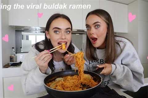 MAKING THE TIKTOK VIRAL SPICY RAMEN!!! 🍜