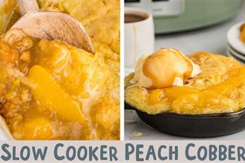 Slow Cooker Peach Cobbler