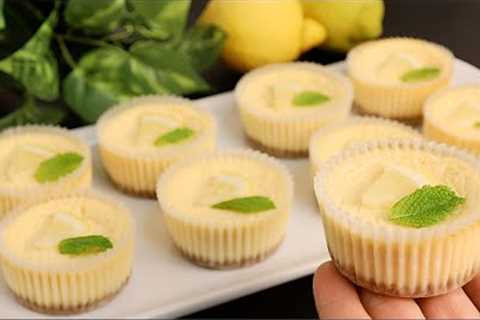 Sugar-free lemon cheesecake! No flour! no gluten! Refreshing dessert in 10 minutes! keto recipe !