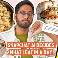 OMG 😳 SNAPCHAT AI DECIDES WHAT I EAT IN A DAY l VADA PAV, MAC & CHEESE, NACHOS..CRAZY FOOD..
