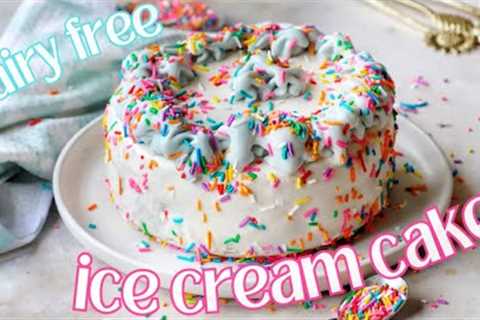 Veganized Carvel Ice Cream Cake! Homemade No Churn Vegan Ice Cream