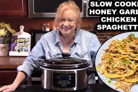 SLOW COOKER HONEY GARLIC CHICKEN SPAGHETTI, An Asian Flavored Dish