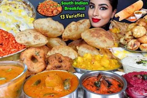 Eating Crispy Masala Dosa,Egg Dosa,Ghee Dosa,Sambar,Idli Vada South Indian Food ASMR Eating Video