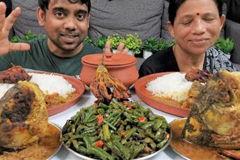 ASMR very Spicy Fish and Shrimp Curry With Basmati Rice Food Mukbang