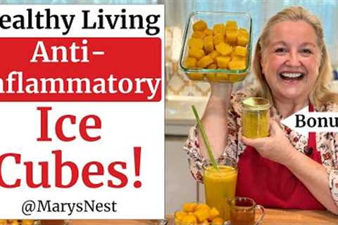 How to Make Lemon, Ginger, Turmeric Tea Ice Cubes - Anti-Inflammatory Drink to Serve Hot or Cold