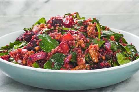 Quinoa Beets and Spinach Salad Recipe for Vegetarian and Vegan Diet 🥗 💪