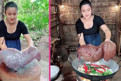 Yummy beef liver cooking with country style - Cooking with Sreypov