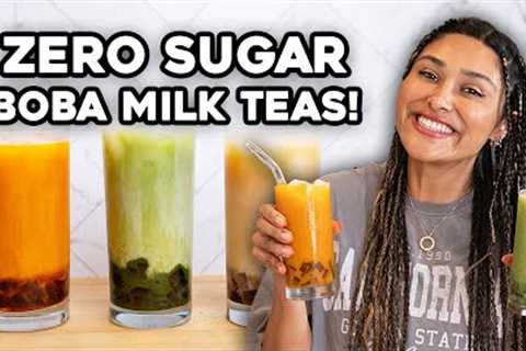 Zero Sugar Boba?! 3 Homemade Boba / Bubble Tea Drinks You Have To Try!